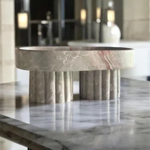 Unique HandCarved Marble CenterPiece , a Touch of luxury masterpiece , Marble Bowl , Catch-All ,Tray , one of a kind marble sculpture