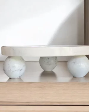 Handmade Marble Centerpiece, Marble Cake Stand, Unique Marble Decor, Marble accents, unique gift idea; Limited Edition