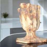 Unique Handmade Olive Wood Bowl/Vase Sculpture – Handcrafted Decorative wood Vase – Large and Intricate