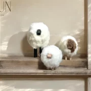 Handmade Sheep Figurines ; Handcrafted Authentic Sheep Wool with Premium Red Wood | Unique Handcrafted Sheep Statuette | Rare Find Crafts