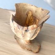 Unique Handmade Olive Wood Bowl/Vase Sculpture – Handcrafted Decorative wood Vase – Large and Intricate