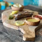 Rustic Elegance: Handcrafted Olive Wood charcuterie Board ; Unique Cutting Board