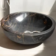 Handmade Marble Sink | Luxurious Noir Aziza handcrafted Sink | Unique Bathroom Vanity