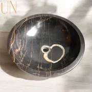 Handmade Marble Sink | Luxurious Noir Aziza handcrafted Sink | Unique Bathroom Vanity