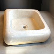 Sculptural Tunisian Gray Tala Marble Sink | Handmade Marble Sink | A Natural Masterpiece