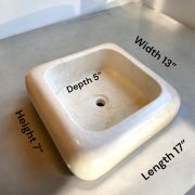 Sculptural Tunisian Gray Tala Marble Sink | Handmade Marble Sink | A Natural Masterpiece