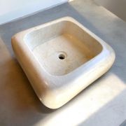 Sculptural Tunisian Gray Tala Marble Sink | Handmade Marble Sink | A Natural Masterpiece