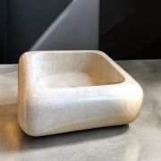 Sculptural Tunisian Gray Tala Marble Sink | Handmade Marble Sink | A Natural Masterpiece