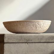 Sculptural Kadhel Marble Vessel Sink | Hand-Chiseled Bathroom Basin | Unique Luxurious Sculpted Bathroom Vanity