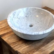 Marble Sink | Handmade Italian Joya (Carrara) | Luxury Bathroom Vessel Sink | Unique Home Decor