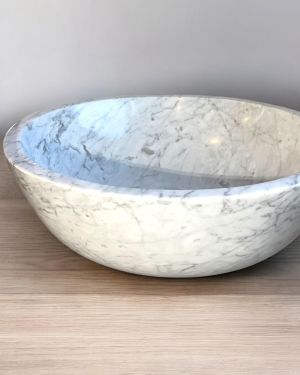 Marble Sink | Handmade Italian Joya (Carrara) | Luxury Bathroom Vessel Sink | Unique Home Decor