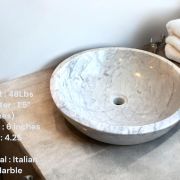 Marble Sink | Handmade Italian Joya (Carrara) | Luxury Bathroom Vessel Sink | Unique Home Decor