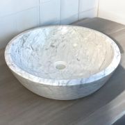 Marble Sink | Handmade Italian Joya (Carrara) | Luxury Bathroom Vessel Sink | Unique Home Decor
