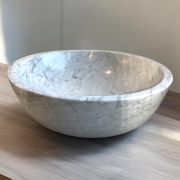 Marble Sink | Handmade Italian Joya (Carrara) | Luxury Bathroom Vessel Sink | Unique Home Decor