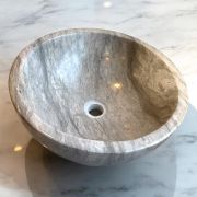 Vessel Sink | Handcrafted Gray Tala Marble |Unique Bathroom Vanity |Modern Minimalist