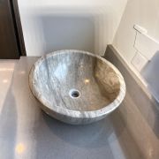 Vessel Sink | Handcrafted Gray Tala Marble |Unique Bathroom Vanity |Modern Minimalist