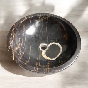 Luxurious Handmade Noir Amilcar Marble Sink | Unique Bathroom Vanity