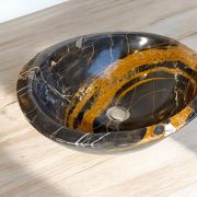 Marble Sink | Luxurious Noir Aziza Marble| Handcrafted sink |Unique Bathroom Vanity .