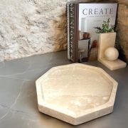 Handmade Octagonal Marble Tray | Unique Serving Platter | Unique Marble Catch All | Home Decor