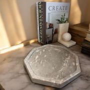 Handmade Octagonal Marble Tray | Unique Serving Platter | Unique Marble Catch All | Home Decor