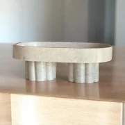 Handcrafted Marble Masterpiece | Unique marble decorative Accent |Marble Camr Stand | authentic marble Bowl , Catchall , Présentoir, Tray
