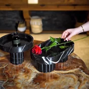 Handcrafted Marble Masterpiece | Unique marble decorative Accent |Marble Camr Stand | authentic marble Bowl , Catchall , Présentoir, Tray