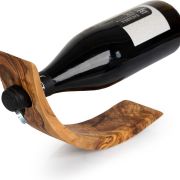 Handmade Olive Wood Wine Bottle Holder | Elegant Wine Display