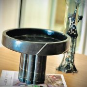 Unique Black Marble Centerpiece, Marble Bowl , Présentoir , Catch-All , Luxurious Marble Craft
