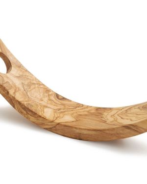 Handmade Olive Wood Wine Bottle Holder | Elegant Wine Display