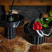 Unique Black Marble Centerpiece, Marble Bowl , Présentoir , Catch-All , Luxurious Marble Craft