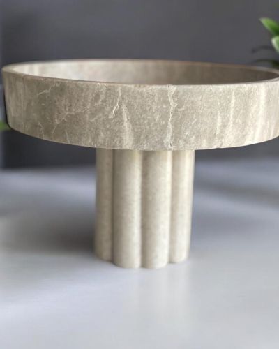 Modern Marble CenterPiece ,Handmade Sculptural Marble Bowl, Minimalist Marble Bowl , Timeless Marble Elegance ,Organic Marble Art