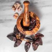 Rustic mortar Olive Wood Mortar and Pestle Set