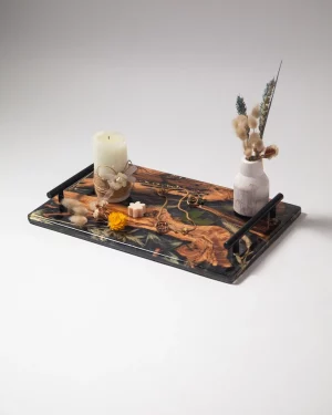 Olive Wood & Resin Tray