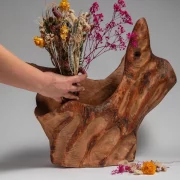 Unique Handmade Olive Wood Centerpiece