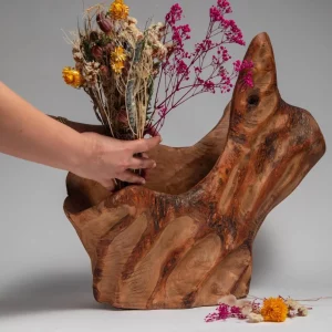 Unique Handmade Olive Wood Centerpiece