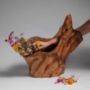 Unique Handmade Olive Wood Centerpiece