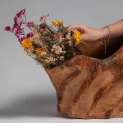 Unique Handmade Olive Wood Centerpiece