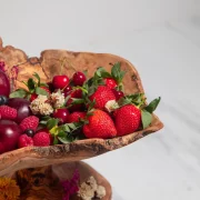 Handmade Olive Wood Tiered Stand