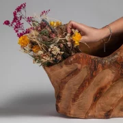 Unique Handmade Olive Wood Centerpiece