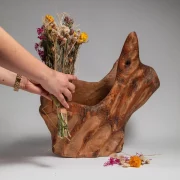 Unique Handmade Olive Wood Centerpiece